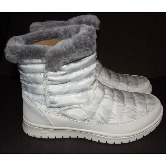 Ryka Women's Suzy Winter Booties White Camo 8W New White Gray Camouflage In Box - Picture 5 of 16